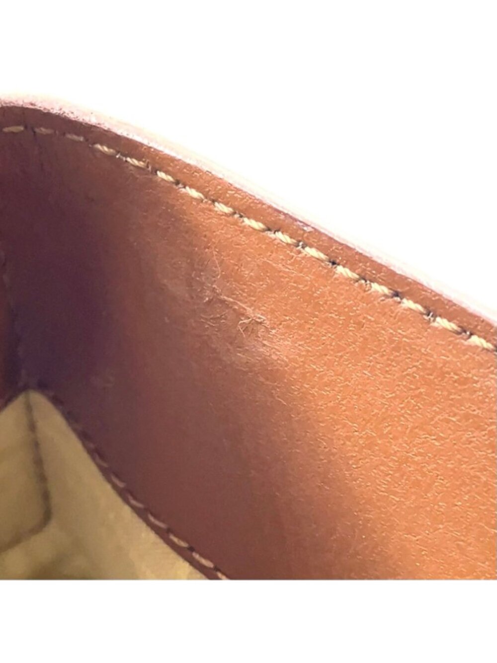 Celine Logo Plate Leather Brown Shoulder Bag Gold - Picture 14 of 15